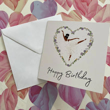 Load image into Gallery viewer, Ballerina Birthday Card (dark)
