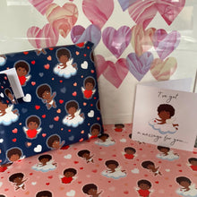 Load image into Gallery viewer, Cupid Wrapping Paper and Tag Blue
