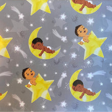 Load image into Gallery viewer, Star &amp; Moon Gift Wrap and Tag Set
